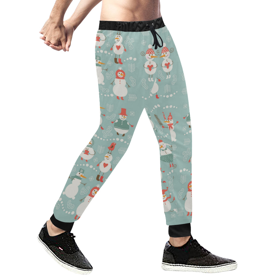 Cute snowman pattern Unisex Casual Sweatpants