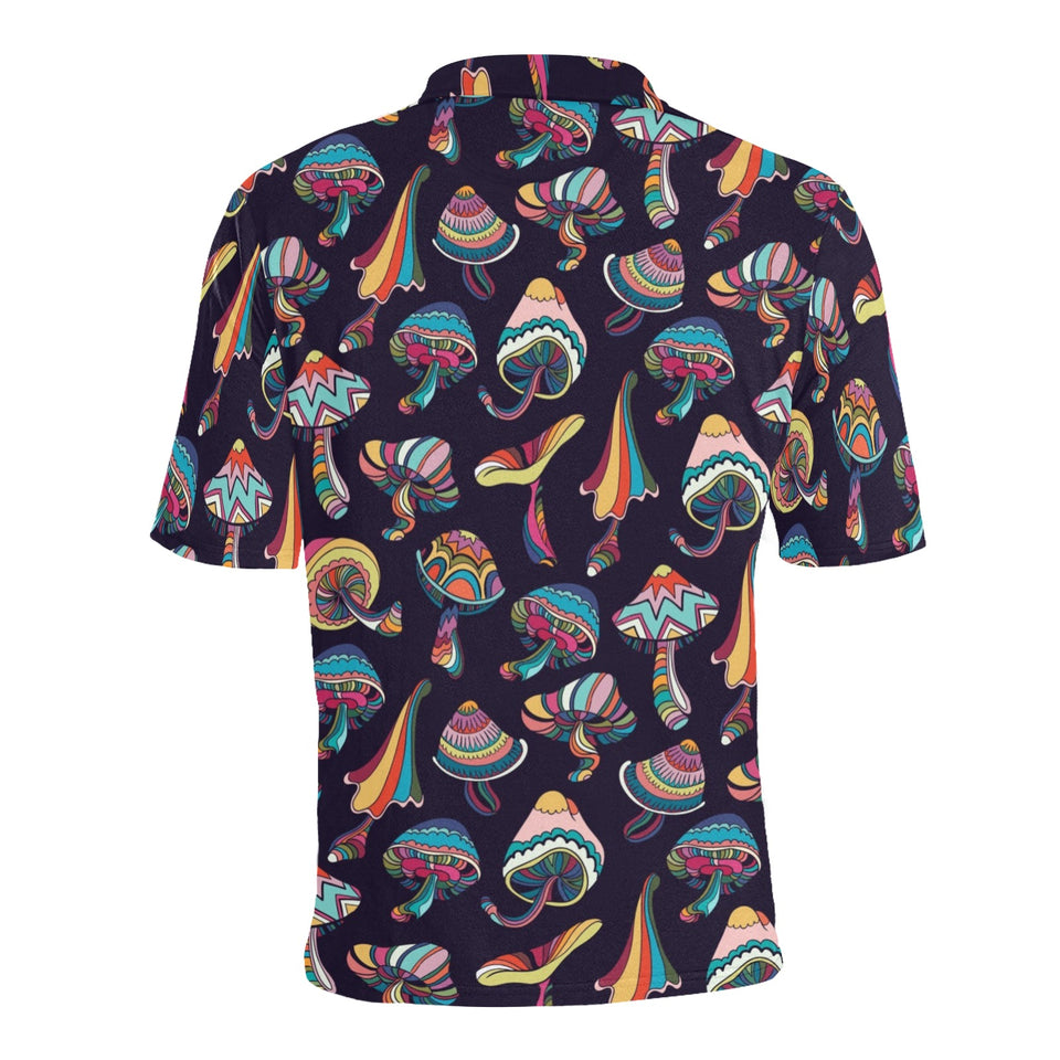 Colorful mushroom pattern Men's All Over Print Polo Shirt