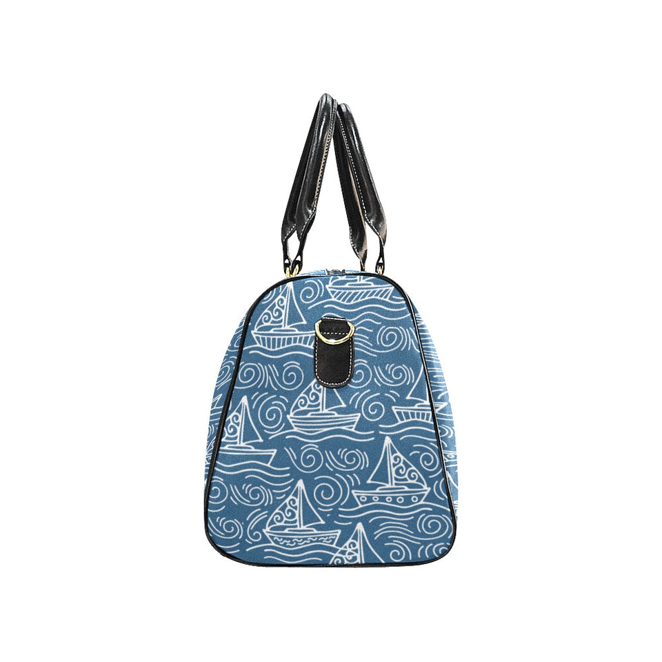 Hand drawn sailboat pattern Travel Bag
