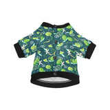 Lime ice flower pattern All Over Print Pet Dog Round Neck Fuzzy Shirt