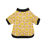 Passion fruits slice pattern All Over Print Pet Dog Round Neck Fuzzy Shirt