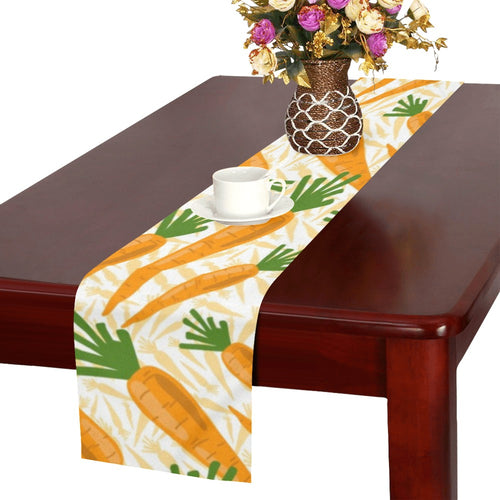 Carrot Pattern Print Design 01 Table Runner