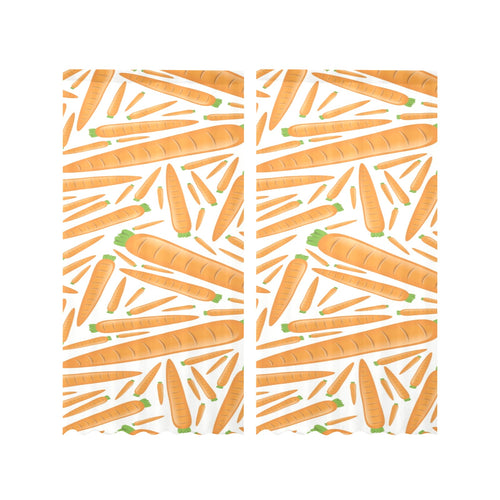 Carrot Pattern Print Design 02 Gauze Curtain