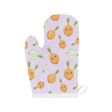 cute onions smiling faces purple background Heat Resistant Oven Mitts