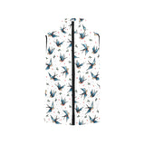 Swallow Pattern Print Design 04 Women's Padded Vest
