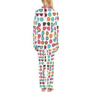 Sun Glasses Pattern Print Design 03 Women's Long Pajama Set