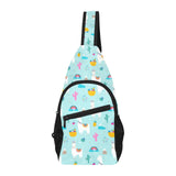 Llama alpaca cactus leaves pattern All Over Print Chest Bag