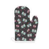 Camera Pattern Print Design 04 Heat Resistant Oven Mitts