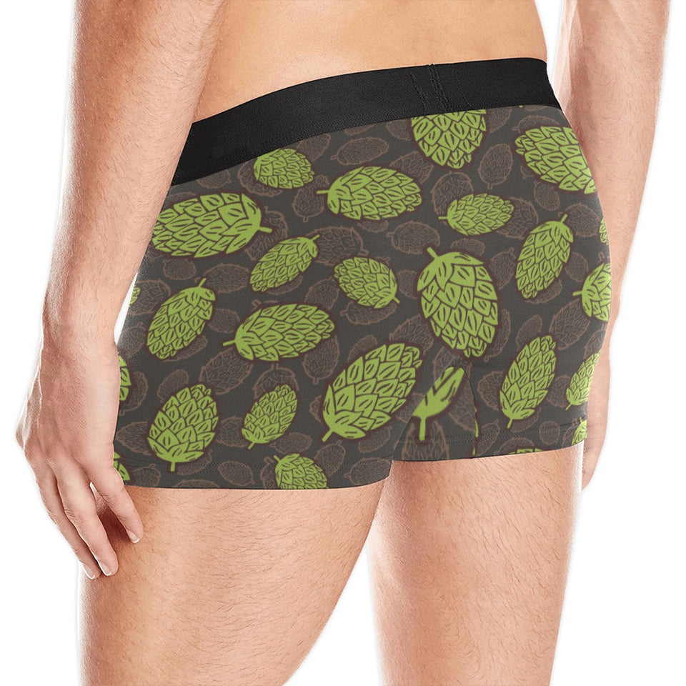 Hop pattern black background Men's All Over Print Boxer Briefs Men's Underwear