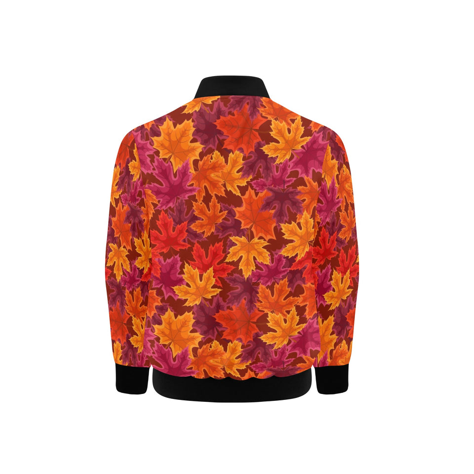 Autumn maple leaf pattern Kids' Boys' Girls' Bomber Jacket