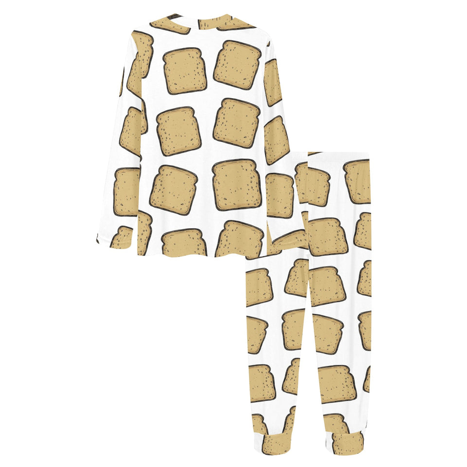 Bread Toast Pattern Print Design 03 Women's All Over Print Pajama Set