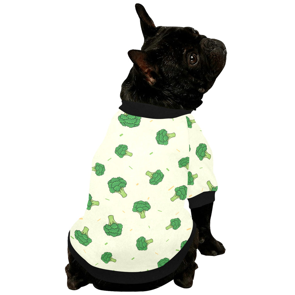 Broccoli pattern All Over Print Pet Dog Round Neck Fuzzy Shirt