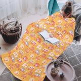 Camper Van Pattern Print Design 04 Blanket Robe with Sleeves