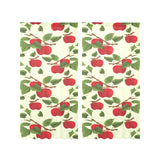 Red apples leaves pattern Gauze Curtain