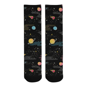 space pattern Crew Socks