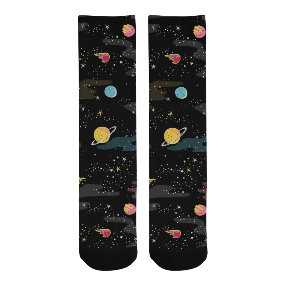 space pattern Crew Socks