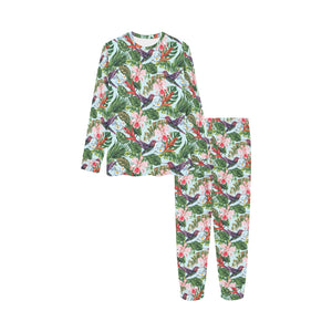 Hummingbird Pattern Print Design 05 Kids' Boys' Girls' All Over Print Pajama Set