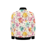 Clock butterfly pattern Kids' Boys' Girls' Bomber Jacket