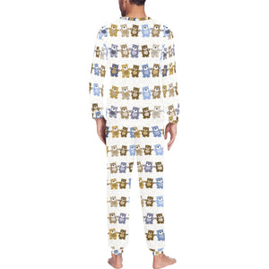 Teddy Bear Pattern Print Design 02 Men's All Over Print Pajama