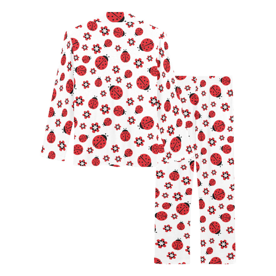 Ladybug Pattern Print Design 04 Women's Long Pajama Set
