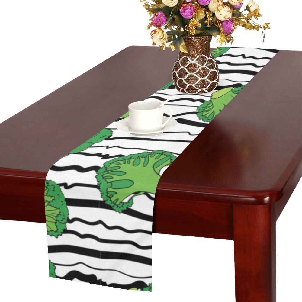 Cool Broccoli pattern Table Runner