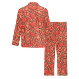 Red Tomato Pattern Men's Long Pajama Set