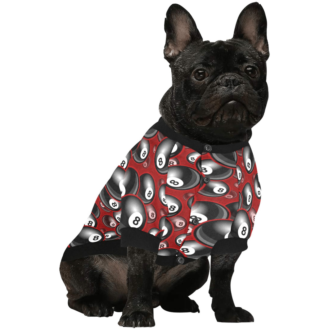 Billiard Ball Pattern Print Design 05 All Over Print Pet Dog Round Neck Fuzzy Shirt
