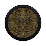 Snake skin pattern Elegant Black Wall Clock