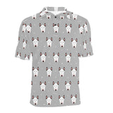 Bull Terrier Pattern Print Design 05 Men's All Over Print Polo Shirt