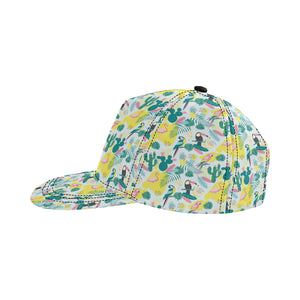 Cute parrot toucan flamingo cactus exotic leaves p All Over Print Snapback Cap