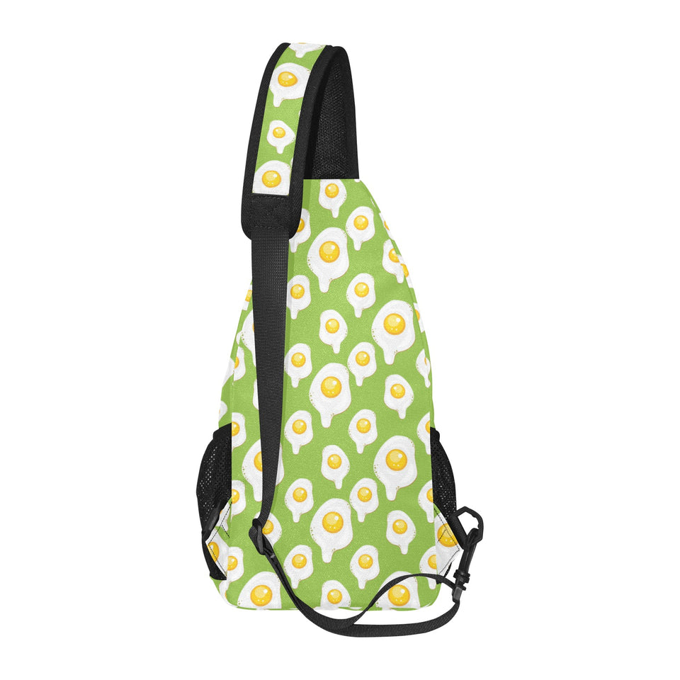 Fried Eggs Pattern Print Design 01 All Over Print Chest Bag
