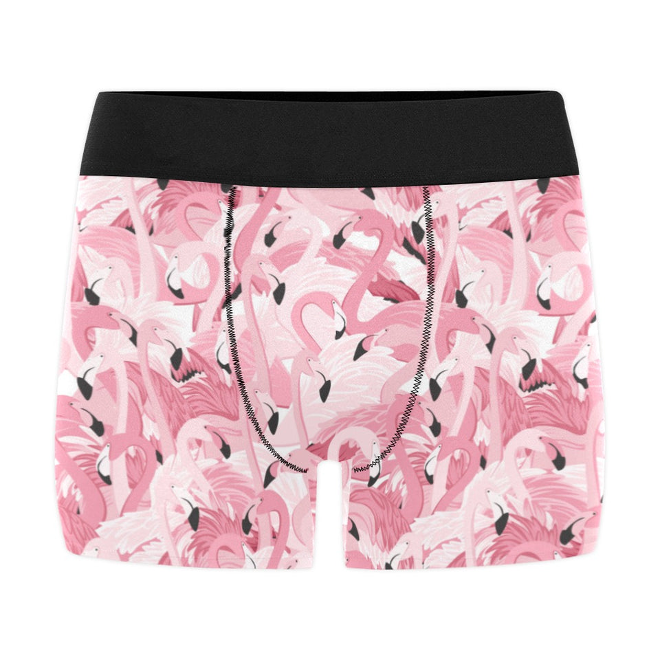Pink flamingos pattern background Men's All Over Print Boxer Briefs Men's Underwear