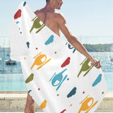 Colorful helicopter pattern Beach Towel