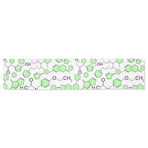 Chemistry Periodic Table Pattern Print Design 03 Table Runner
