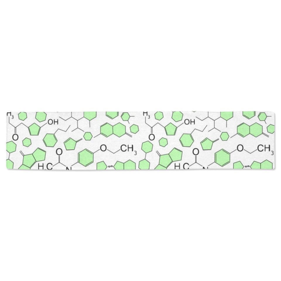 Chemistry Periodic Table Pattern Print Design 03 Table Runner