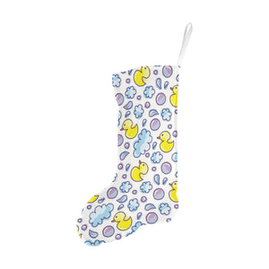 Duck Toy Pattern Print Design 01 Christmas Stocking