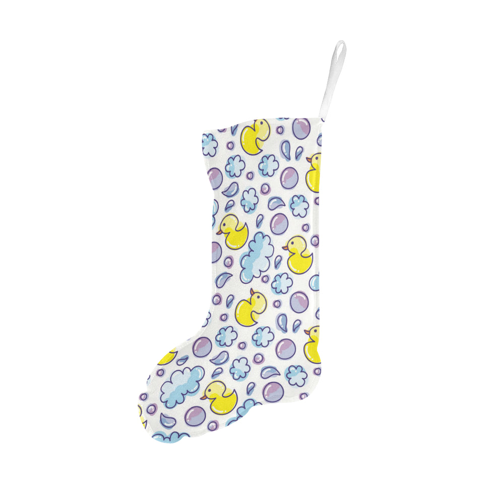 Duck Toy Pattern Print Design 01 Christmas Stocking