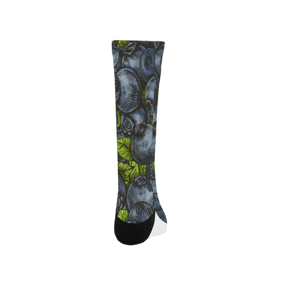blueberry pattern Crew Socks