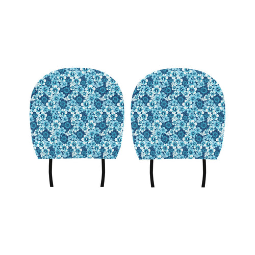 Hibiscus Pattern Print Design 03 Car Headrest Cover