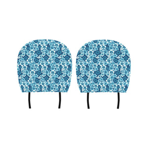 Hibiscus Pattern Print Design 03 Car Headrest Cover