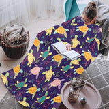 Colorful sea turtle pattern Blanket Robe with Sleeves