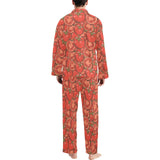 Red Tomato Pattern Men's Long Pajama Set