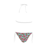 Beagle muzzles turquoise paint splashes pink patte Sexy Bikinis Two-Piece Swimsuits