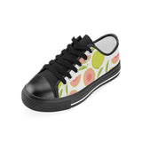 Guava pattern Kids' Boys' Girls' Low Top Canvas Shoes Black