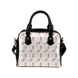 Chihuahua bone paw pattern Shoulder Handbag