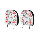 Bicycle Pattern Print Design 04 Car Headrest Cover