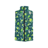 Lime ice flower pattern Women's Padded Vest