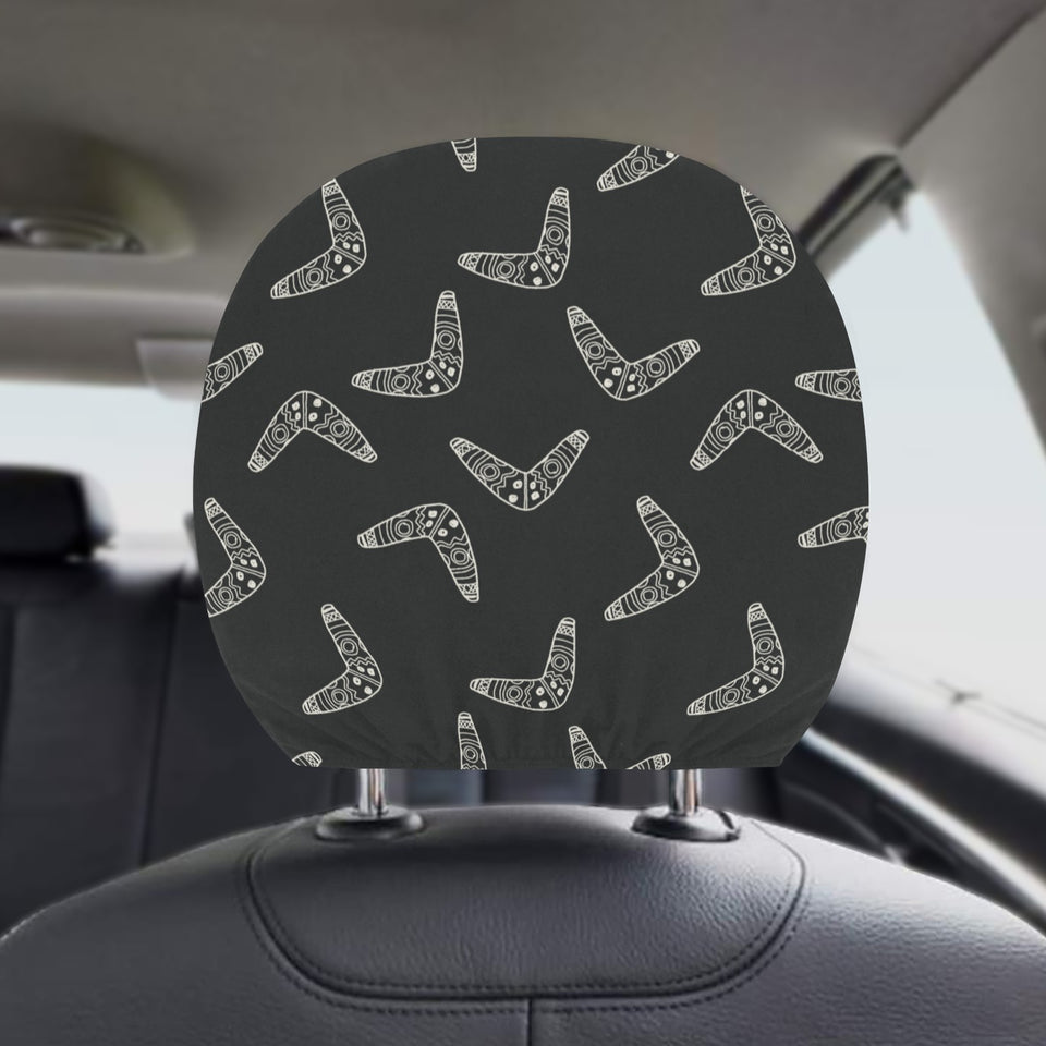 Hand drawn boomerang Australian aboriginal ornamen Car Headrest Cover
