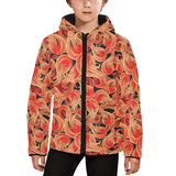 Fire flame pattern Kids' Boys' Girls' Padded Hooded Jacket