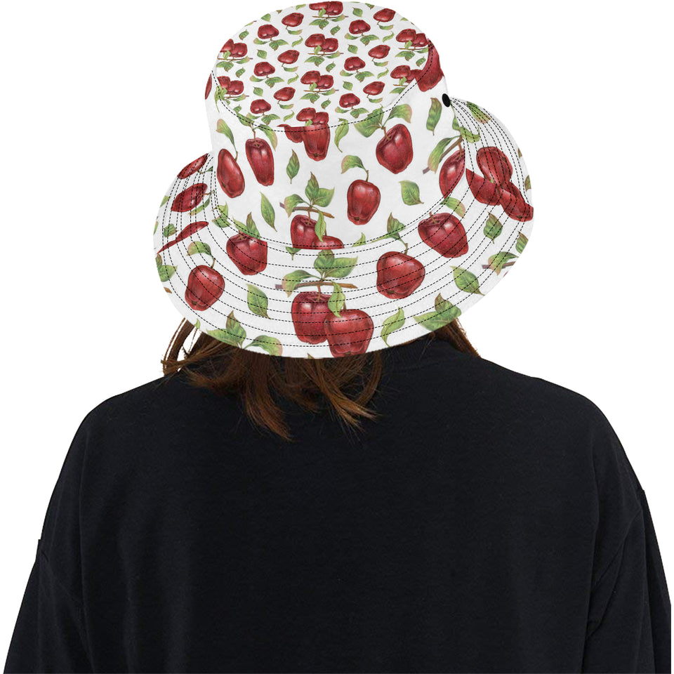 Red apples pattern Unisex Bucket Hat